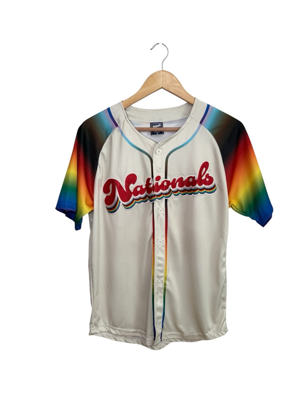 Washington Nationals Pride Night Out Baseball Jersey SGA Rainbow Special Edition